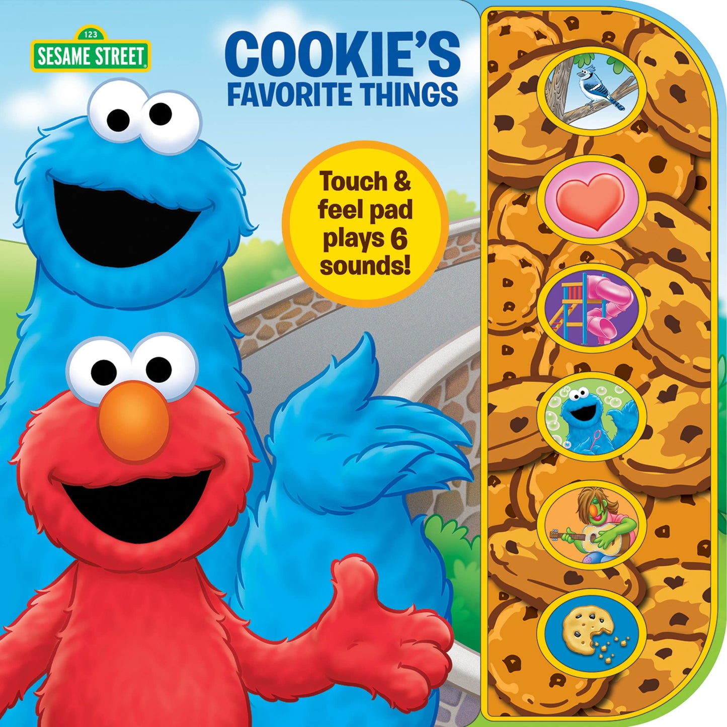Sesame Street - Cookie’s Favorite Things - Touch & Feel Textured Sound Pad for Tactile Play - Elmo, Cookie Monster, and More! – PI Kids