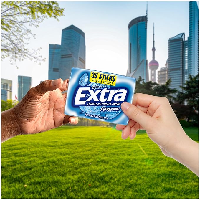EXTRA Gum Peppermint, Sugar Free Chewing Gum Bulk Pack, 6 Ct/35 Stick