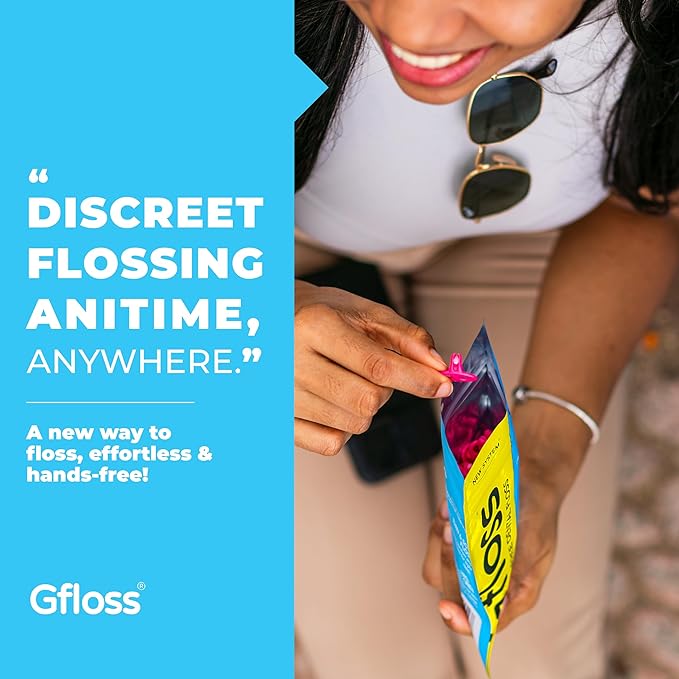 Hands-Free Dental Floss - 40 Count - Easy to Use & Discreet Flossers for Adults | Travel Floss | Thin Soft Floss for Tight Teeth | Unwaxed Unflavored | PFAS-Free Oral Care