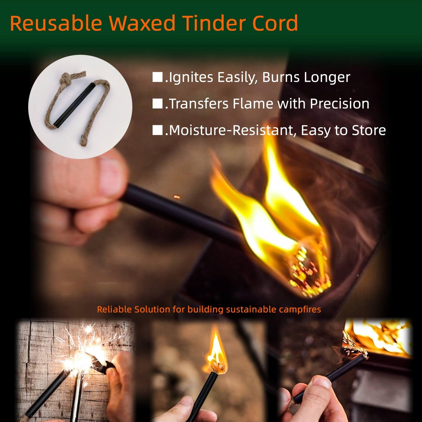 LoDinpo Survival Fire Starter Kit - Ferro Rod & Magnesium Fire Starter Compact Stove with Flint and Steel to Firestarter Fireplace Pit for Outdoor Camping Bushcraft Hiking Emergency Gadgets