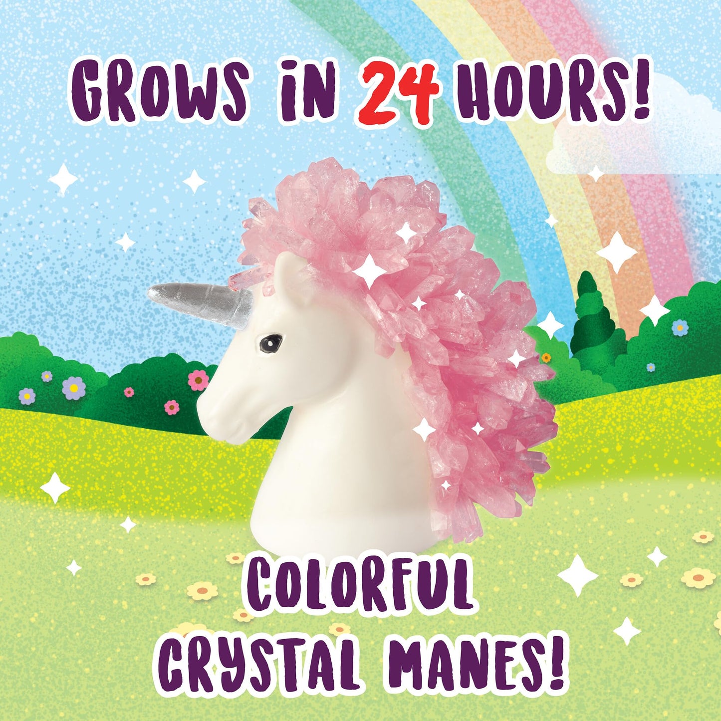 MindWare Crystal Growing Kit Unicorns – STEM Science Experiment for Kids, Grow Sparkling Crystals on Unicorn Figurines, Ages 8 and Up