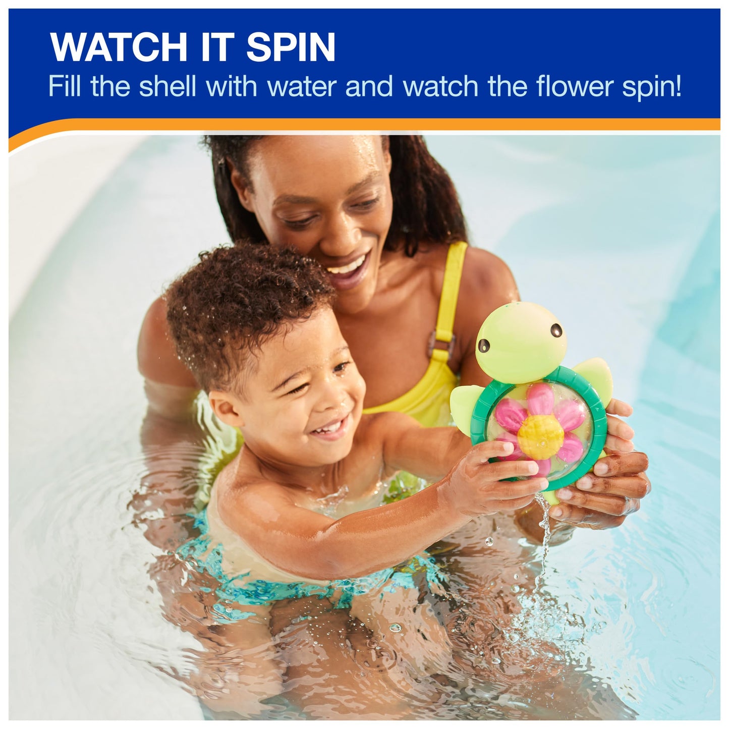 SwimWays Water Wheel Turtle, Kids Pool Accessories & Swimming Pool Toys, Turtle-Themed Water Toys for Kids Ages 2 & Up