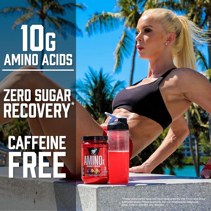 BSN Amino X Post Workout Muscle Recovery & Endurance Powder with 10 Grams of Amino Acids Per Serving, Flavor: Watermelon, 70 Servings
