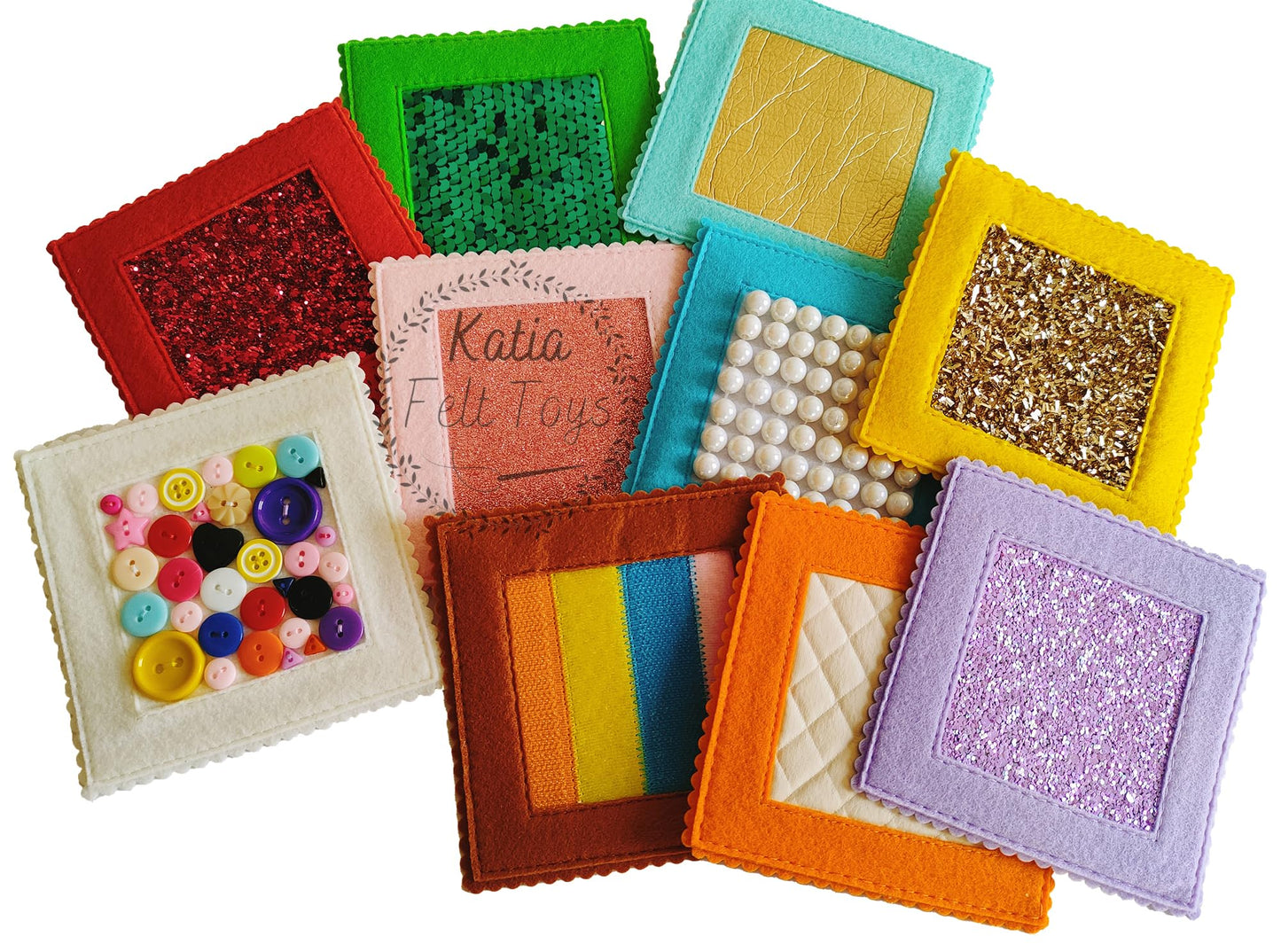 Tactile Sensory Cards Pack - Safe Touch and Feel Felt Toys for Young Children and People with Sensory Needs