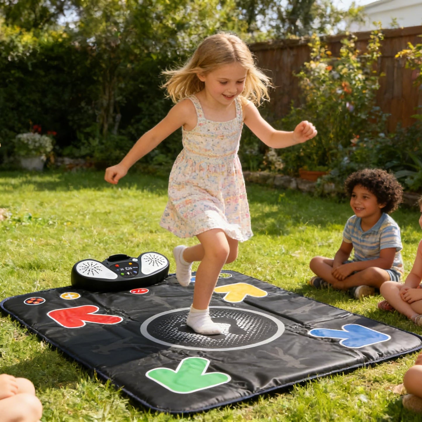 PLAMILOY Dance Mat for Kids - Light-up Electronic Rhythm Step Play Mat, Music Game Pad Toy for Girls Boys 3-12, Challenge Playmat Gift Built-in Songs, MP3 External Play, 5 Levels, Adjustable Volume