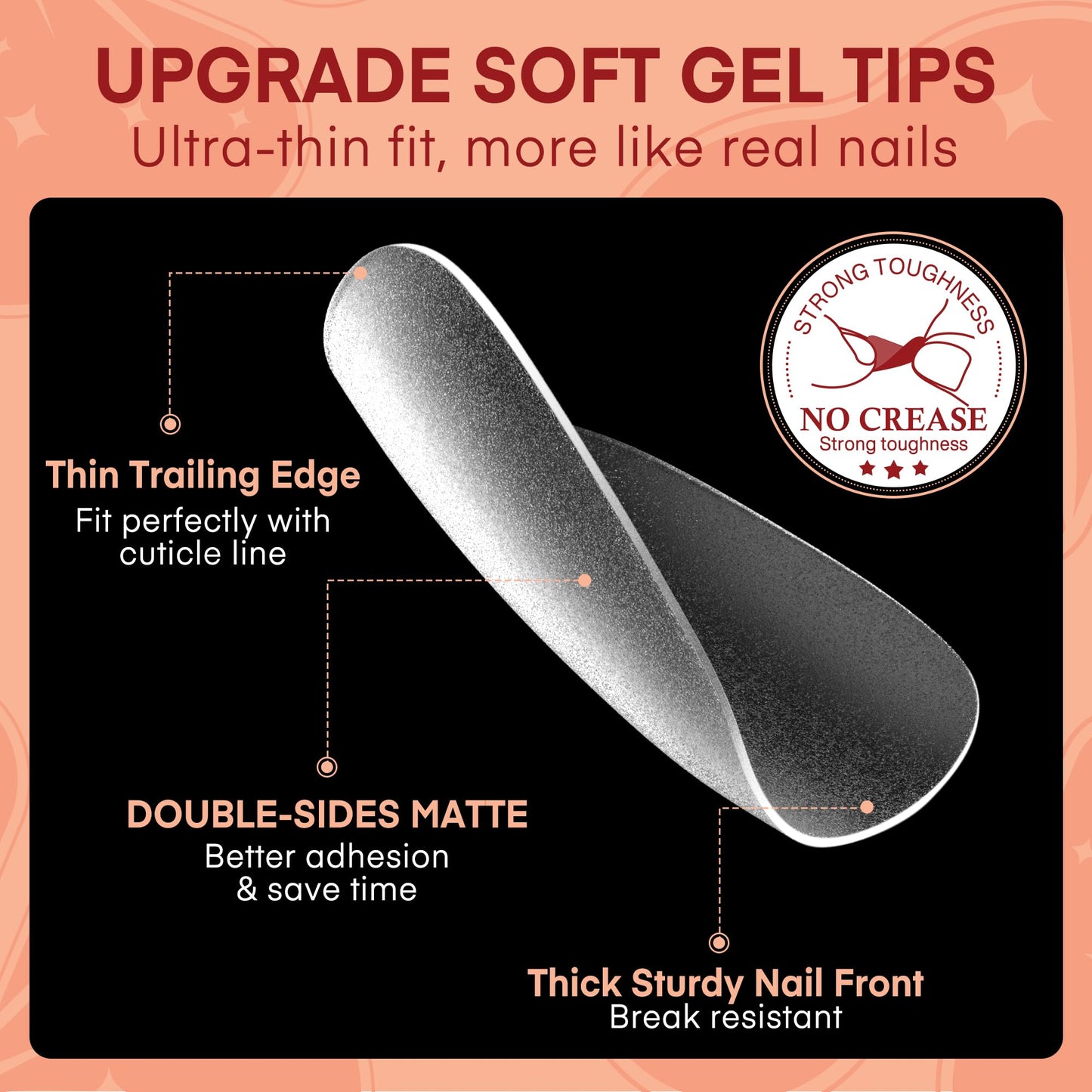 Luckyfairy Square Toe Nail Tips: Full Cover Big Wide Matte Fake Toe Nails 15Sizes Soft Gel Pre-shape Clear Gel Toe Nail Tips Press ons For Nail Extensions Home DIY Salon 360Pcs