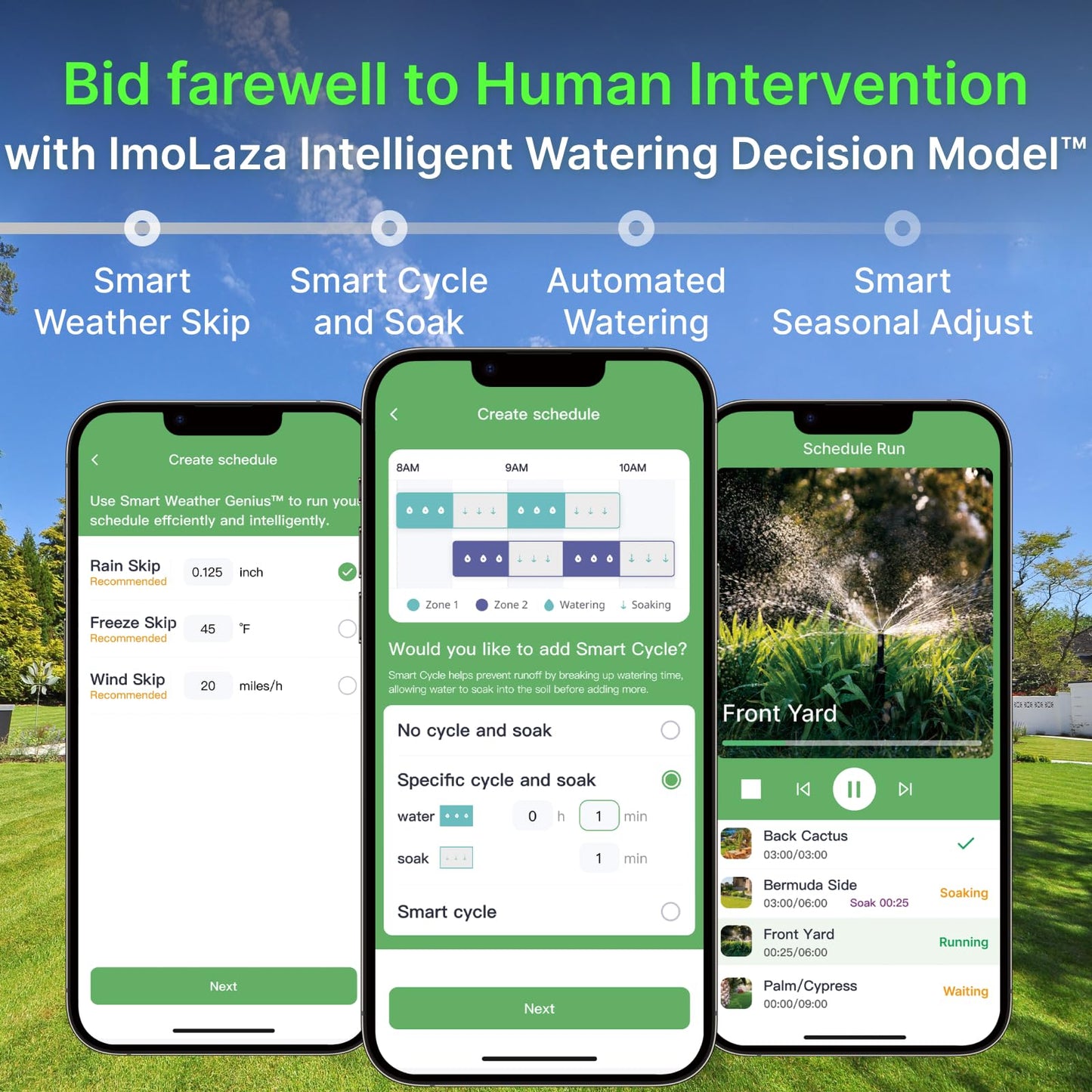 ImoLaza Indoor Smart Sprinkler Controller, ET Automatic Watering Irrigation Controller,2.4GHz WiFi, Ultra Water Saving via Rain/Wind/Freeze/Saturation Skip, App Remote Control & Fault Alerts (8-Zone)