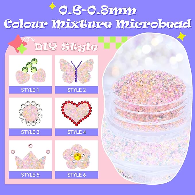 WATRZ Teeth Gem Kit,Tooth Gems Kit for Teeth DIY Crystals Tooth gem Jewel for Girls Y2K Fashionable Butterfly Love Cross Spider for Boys Harmless (Pink)