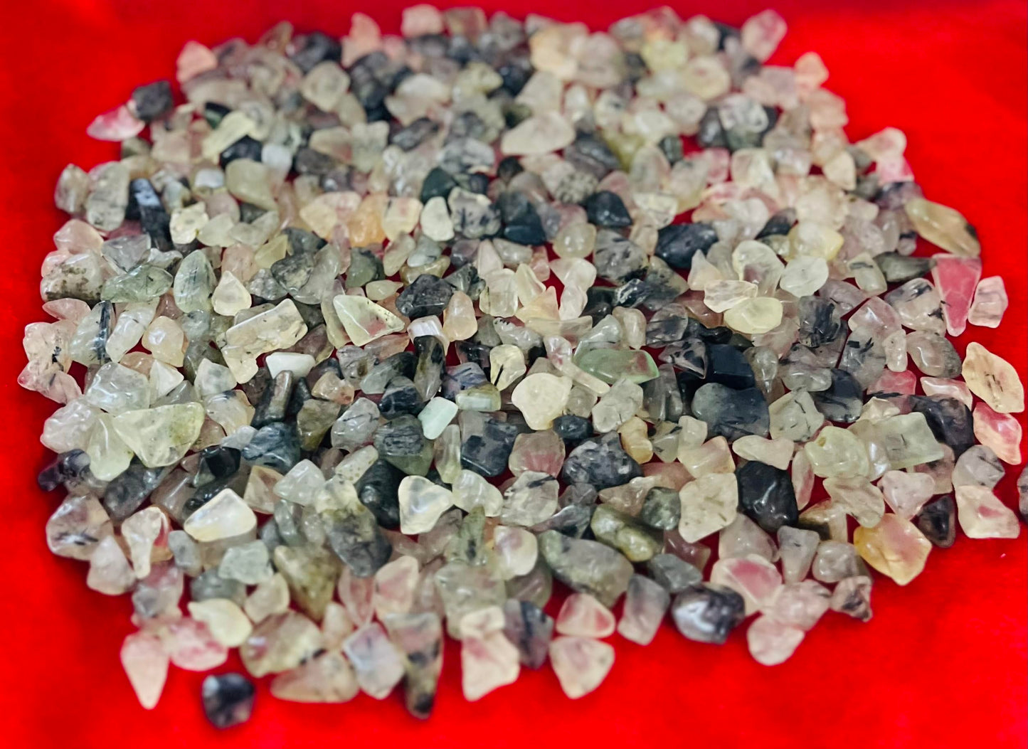 Indian Consigners Natural Crushed Polished Tumbled Gem Stone Chips, Decoration & Healing Crystals(Prehnite)