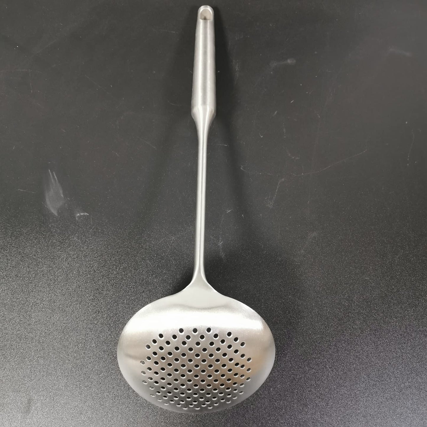 A · HOUSEWARE Skimmer Stainless Steel Large Slotted Spoon Colander Strainer Ladle for Cooking Heat Proof Hollow Handle Serving Utensil 14.96 inches