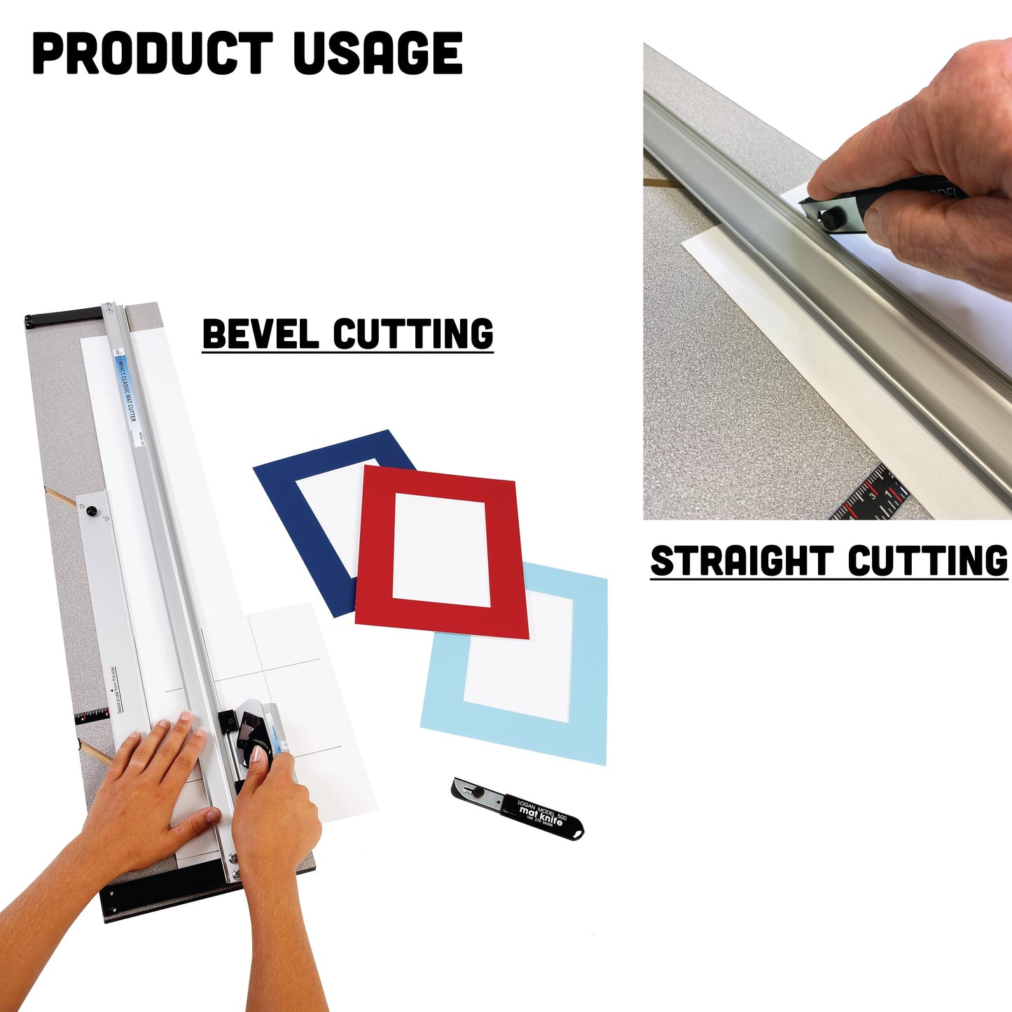 Authentic Logan 301-1 Compact Classic 32" Board Mounted Mat Cutter