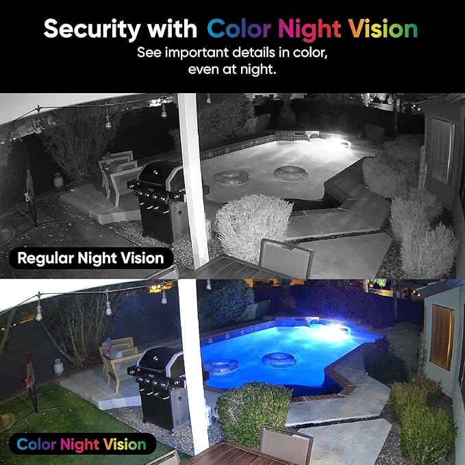 WYZE Cam v4 (Latest Model), 2.5K AI Security Camera, Indoor/Outdoor Cameras for Home Security, Baby Monitor & Pet Camera, Vibrant Color Night Vision, No Subscription Required, Free Expert Help