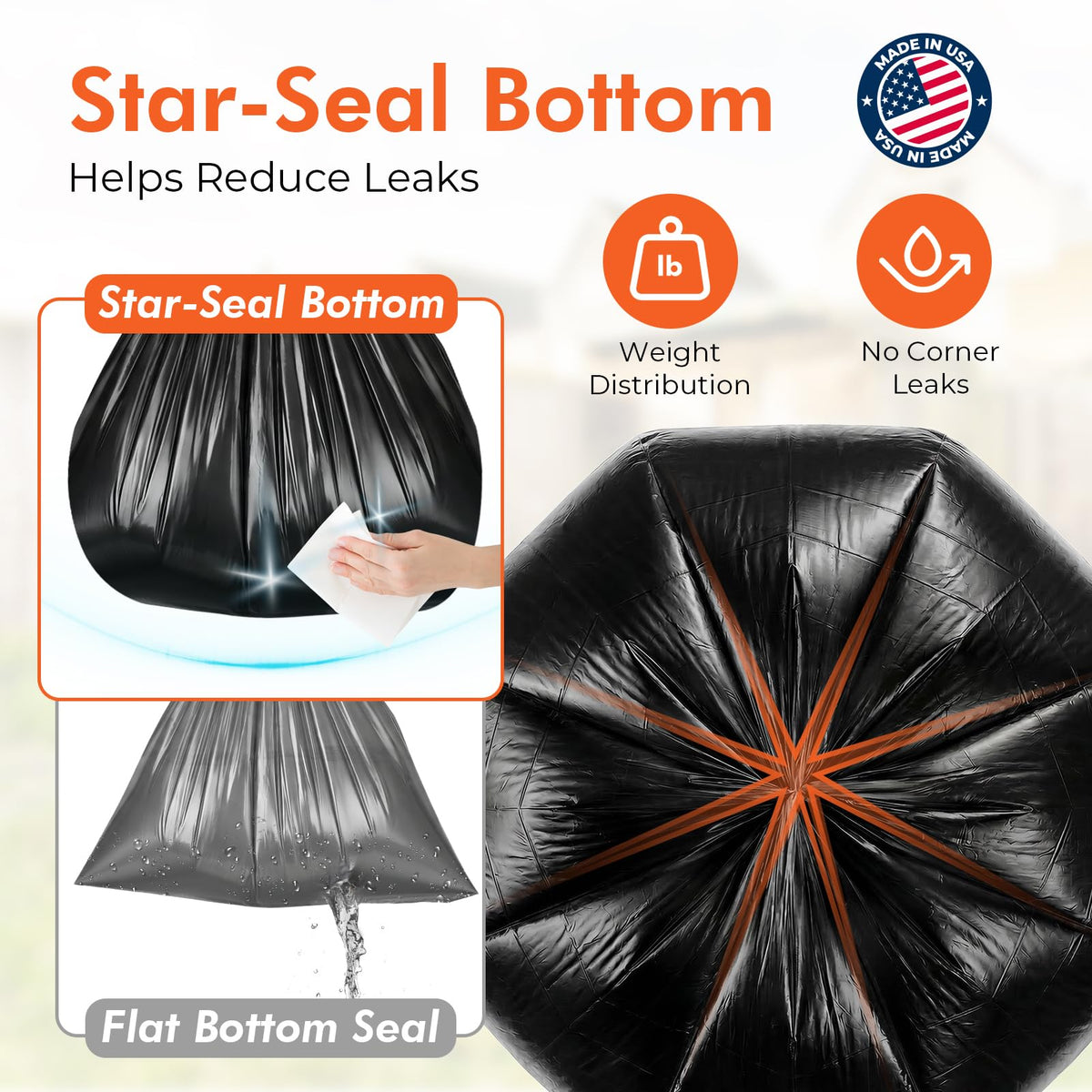 40 45 Gallon Trash Bags (125 Count)