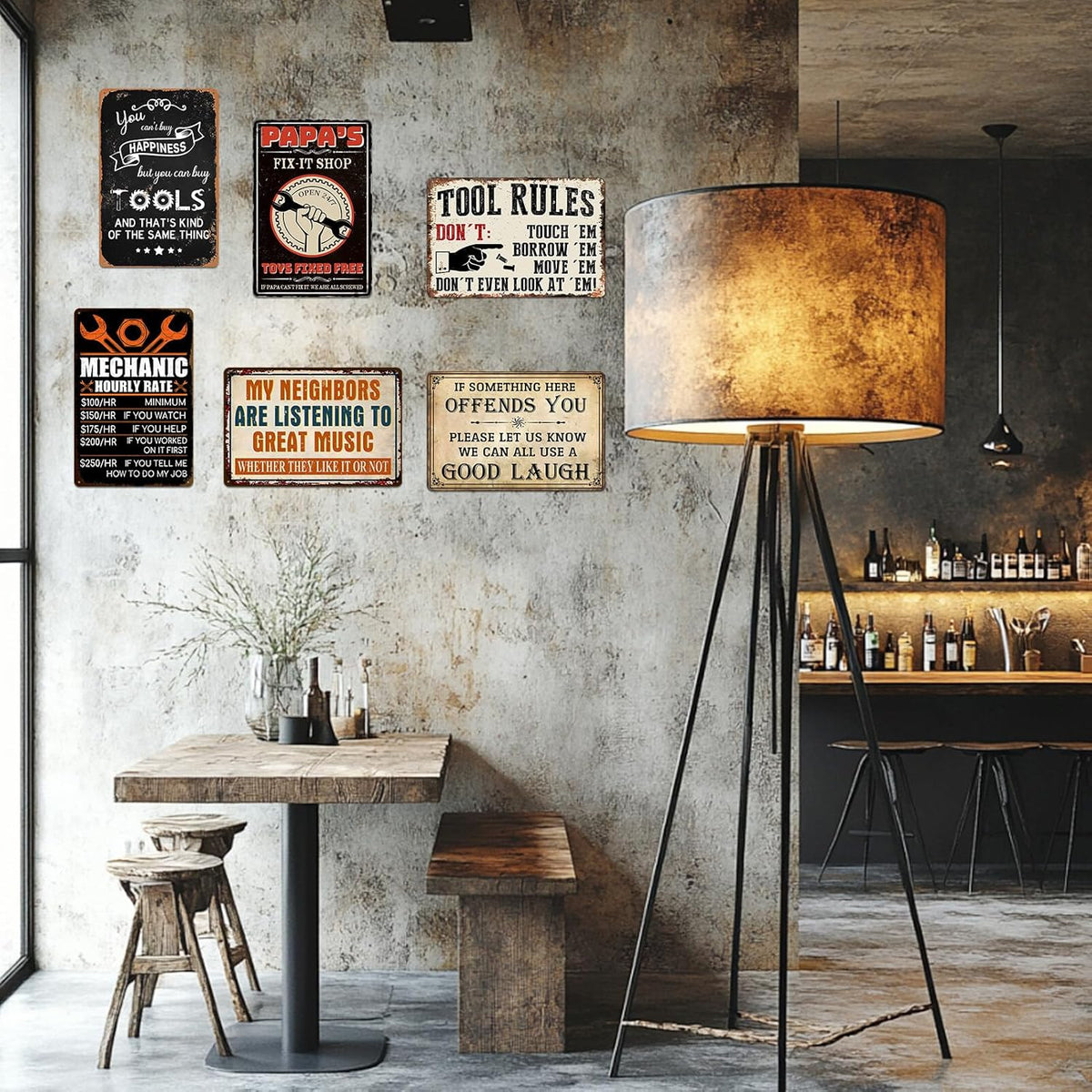 Bar Sign Man Cave Decor - Vintage Garage Metal Tin Signs for Men Funny If Something Here Offends You Poster Wall Art, Sports Bars Outdoor Accessories Decorations 8x12 Inch