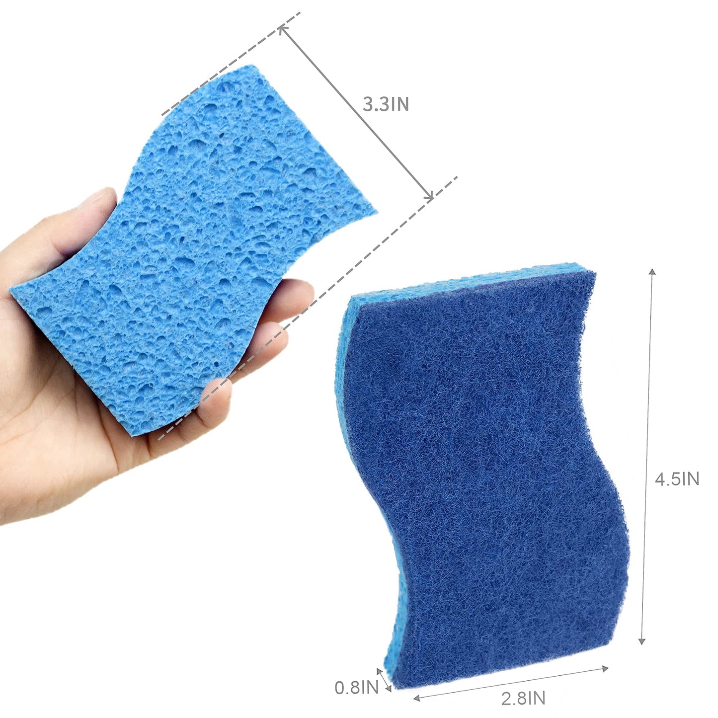 CELOX 36 Dishwashing Household Cleaning Sponges for Kitchen, Blue