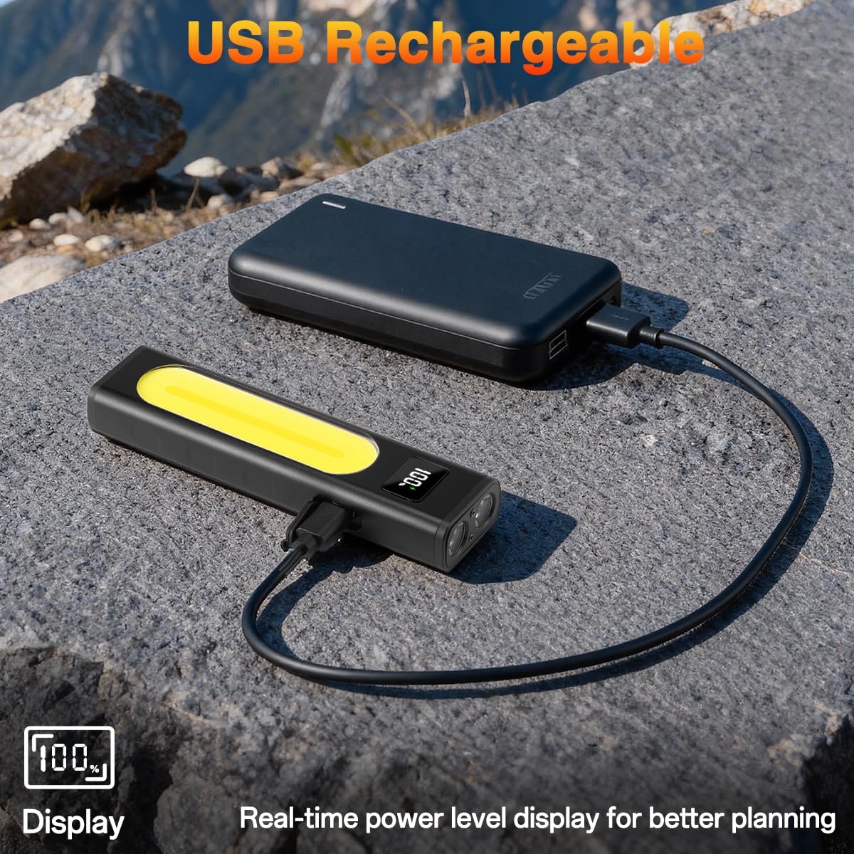 Rechargeable Flashlights High Lumens 1800, Flat EDC Flashlight Rechargeable, Magnetic Pocket Flashlight Super Bright, Powerful LED Flashlight for Home, Tactical Flash Lights as Christmas Gifts for Men
