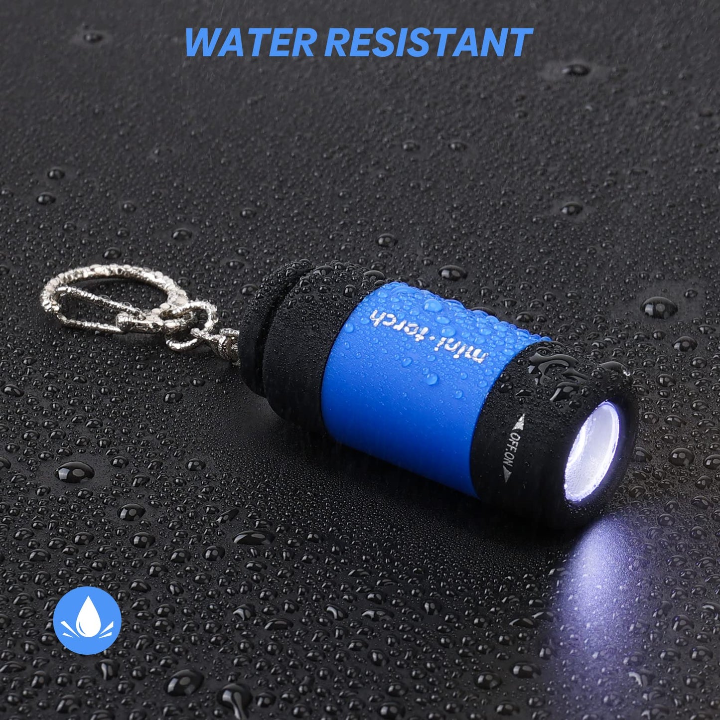 Tileon Mini Keychain Light,USB Rechargeable Keychain Flashlights 3 Pack Waterproof Small Flashlights for Emergency LED Tiny Flashlight Colorful Gift for Kids Students Family