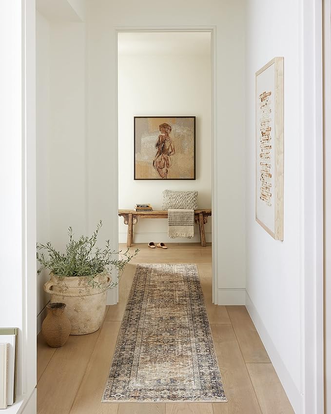 Loloi Amber Lewis Morgan Collection MOG-01 Sunset/Ink 8'-3" x 11'-3" 38" Thick Area Rug feat. CloudPile, Neutral, Room Décor, Vintage Inspired, Livingroom, Bedroom, Dining Area