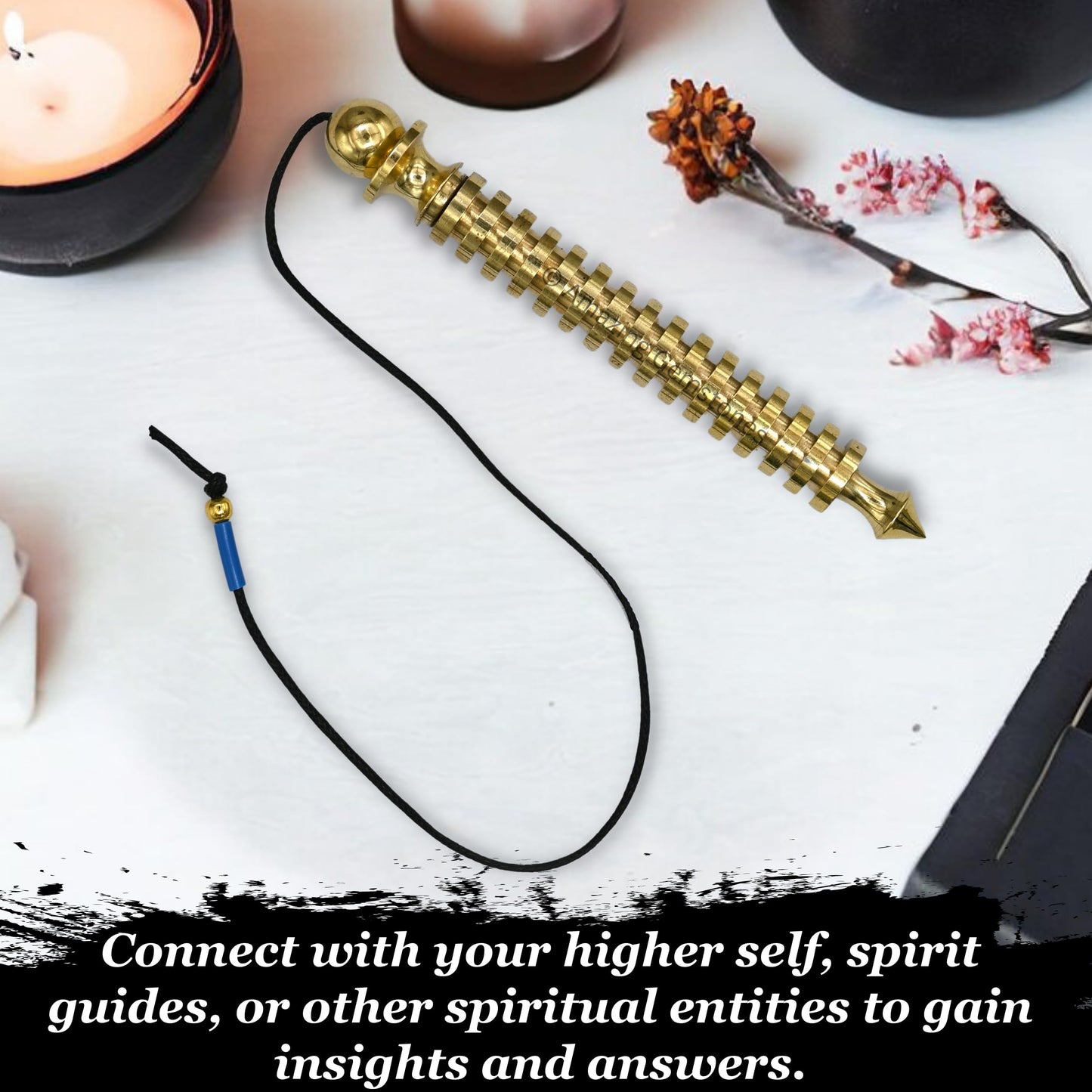 Amazing Gemstone Healing Metal Pendulums for Divination, Gold 16 ISIS Ring Plate Openable Steel Copper Pendulum High Energy Pendulo de Bronce Pendulos de Mesa MP91