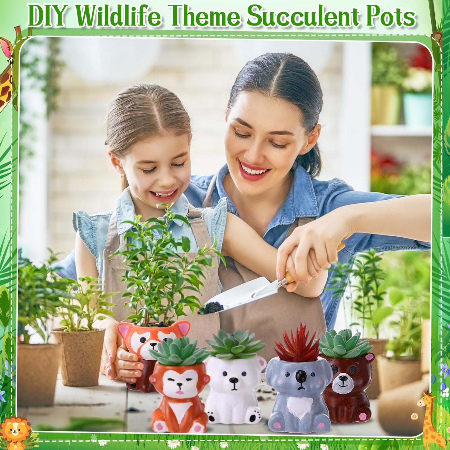 Leitee 18 Pcs Paint Your Own Ceramic Pot Bulk 2.76 in Spring Succulent Pots Ready to Paint Small Pot Mini Succulent Planters Pottery Painting for Spring Easter Mother Craft(Lovely Flowers)