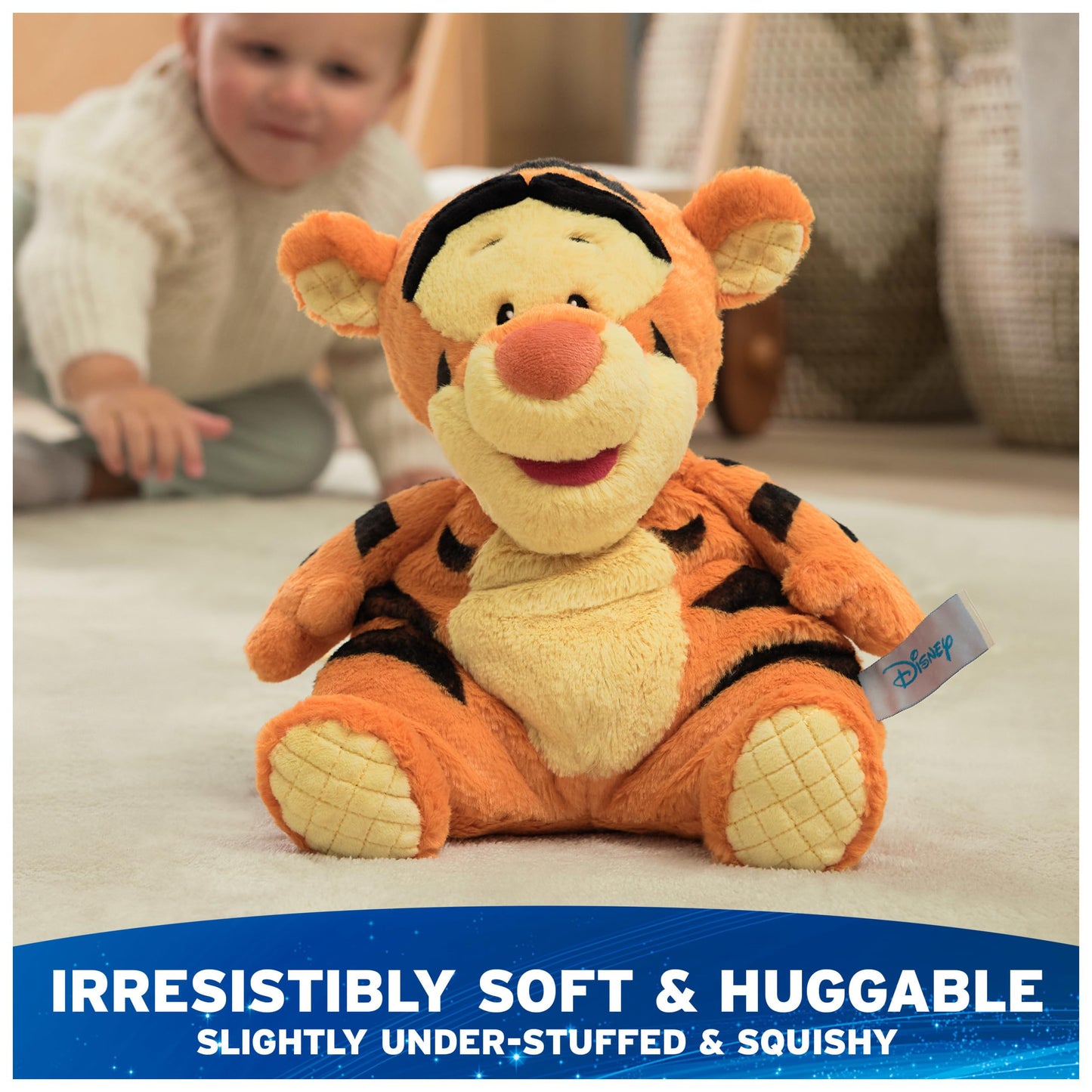 GUND Disney Official Tigger Oh So Snuggly Plush, Winnie the Pooh, Tigger Tiger Stuffed Animal for Ages 1 and Up, Orange, 12.5”