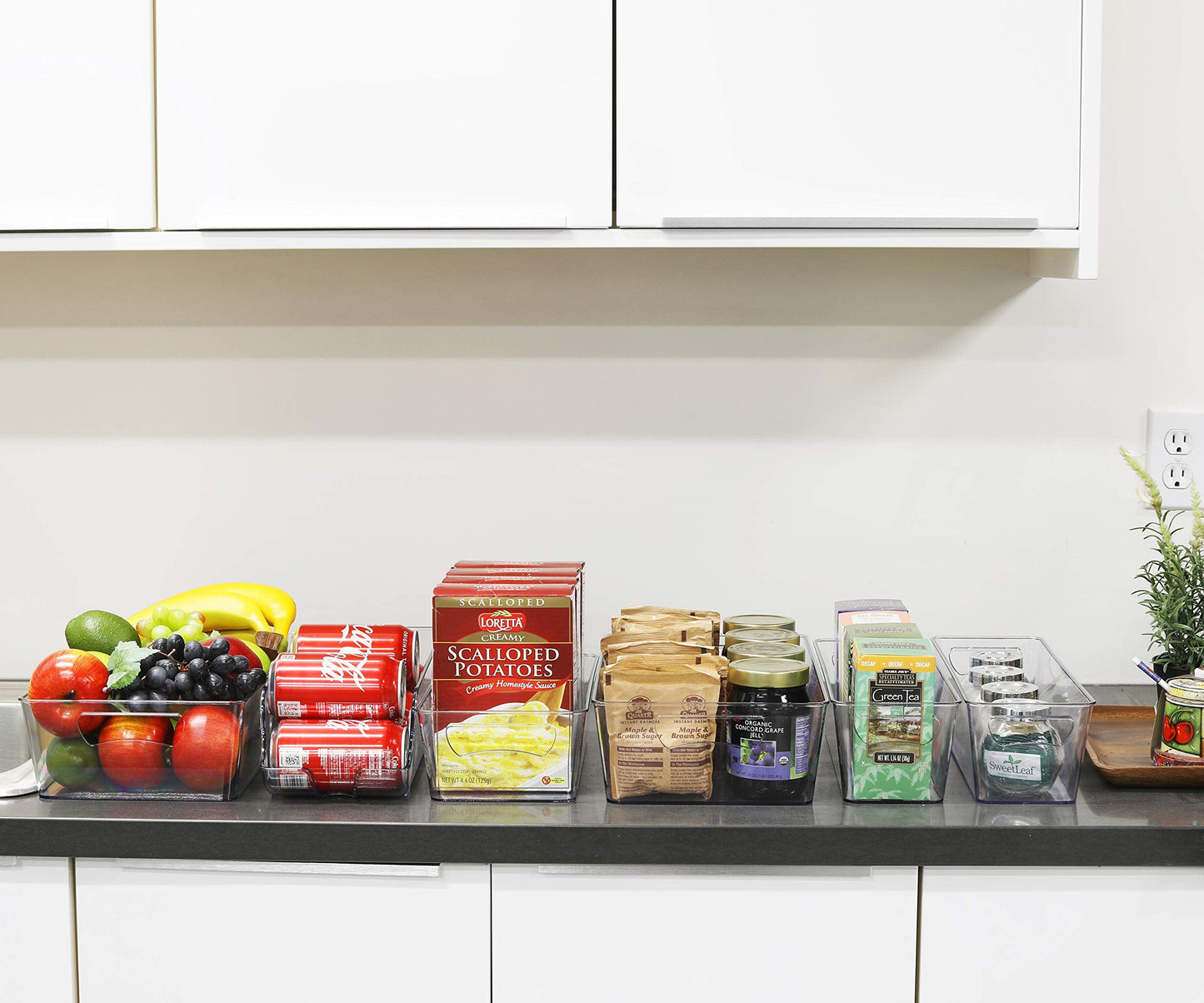 Simple Houseware Refrigerator Storage Organizer Bins, Assorted Set of 6