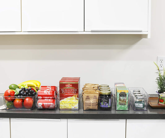 Simple Houseware Refrigerator Storage Organizer Bins, Assorted Set of 6