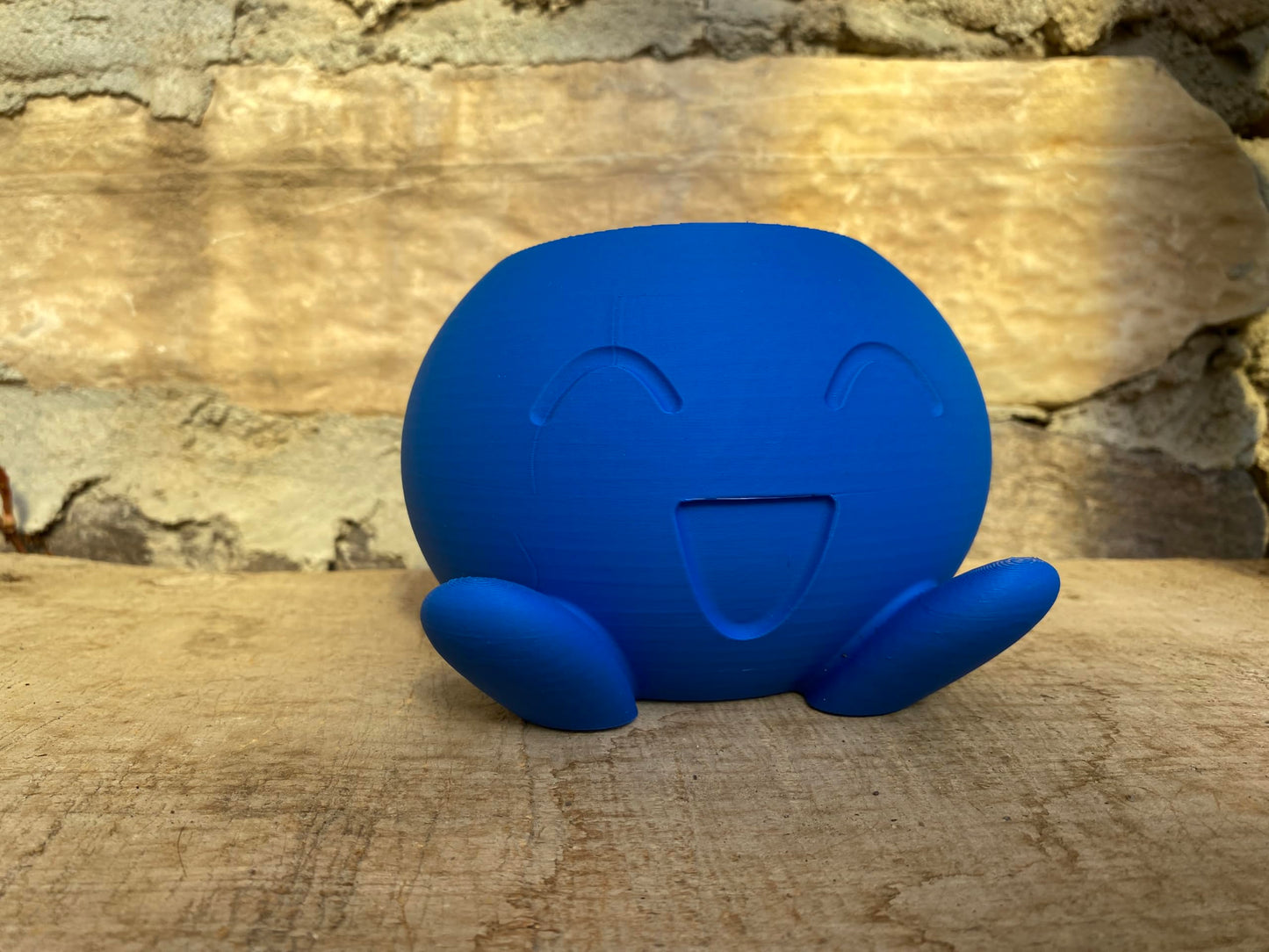 Oddish Inspired Planter | Cute 3D Printed Blue Plant Pot | Indoor Succulent or Cactus Planter | PLA Eco-Friendly Desk Decor Gift