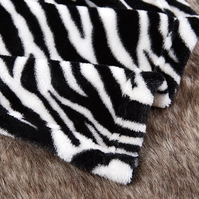 MERRYLIFE Throw Blanket for Couch | Soft Decorative Ultra-Plush Colorful| Throw Size Travel Blanket Plush|(50" 60", Zebra)