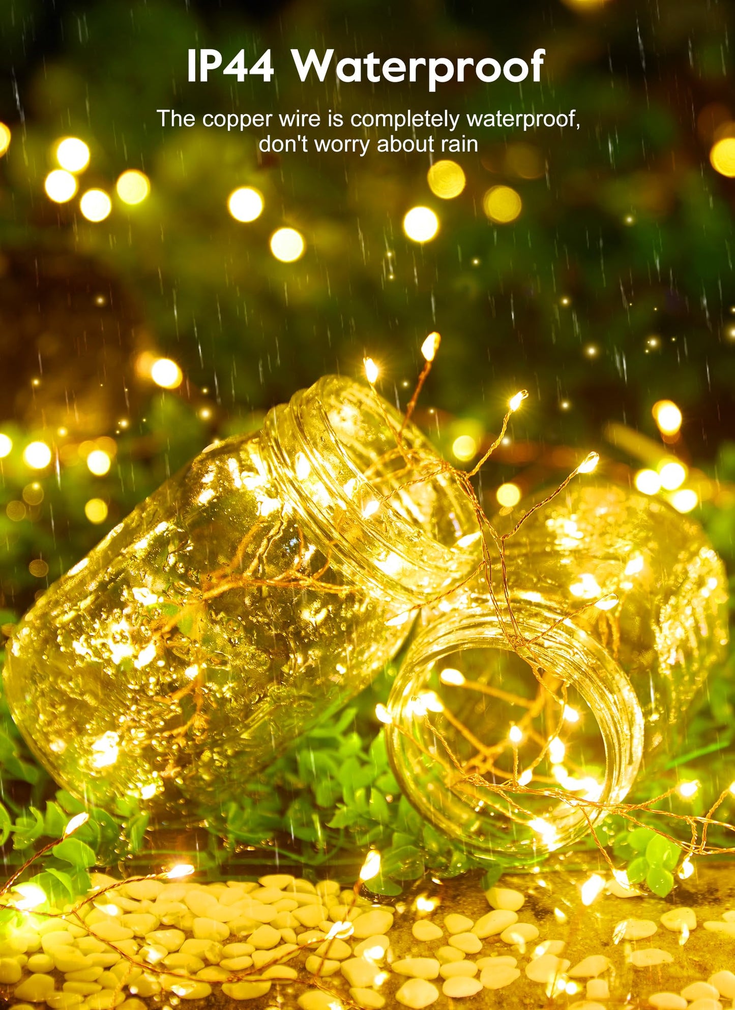 USB Operated Fairy Christmas Lights, 10FT 120LEDs Twinkle Cluster Light with 8 Modes & Remote, Silver Wire Firecracker String Lights for Garland, Room, Bedroom, DIY, Wedding Christmas Tree Decoration