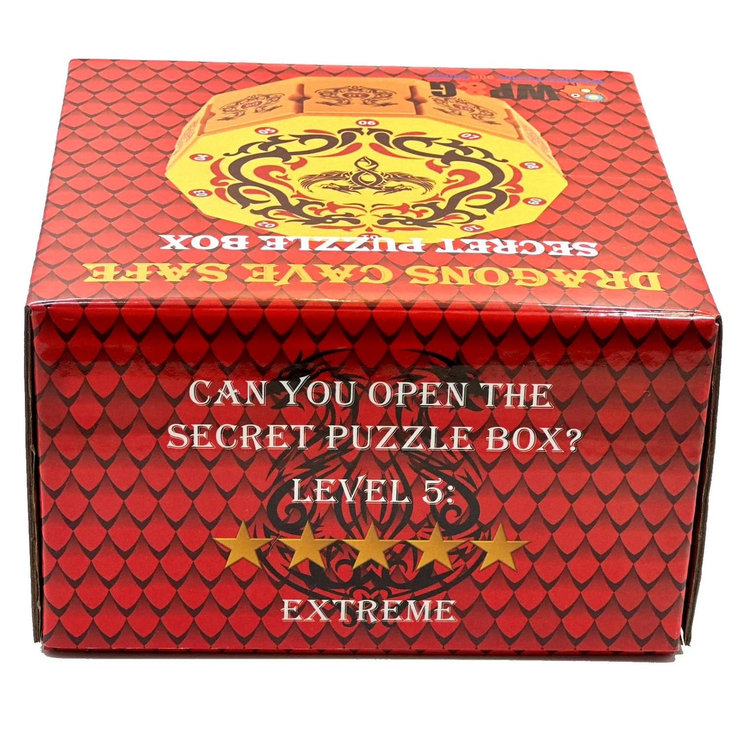 Dragons Cave Safe Secret Puzzle Box Money and Gift Card Holder in a Wood IQ challenging Lock Box with Hidden Compartments Brainteaser