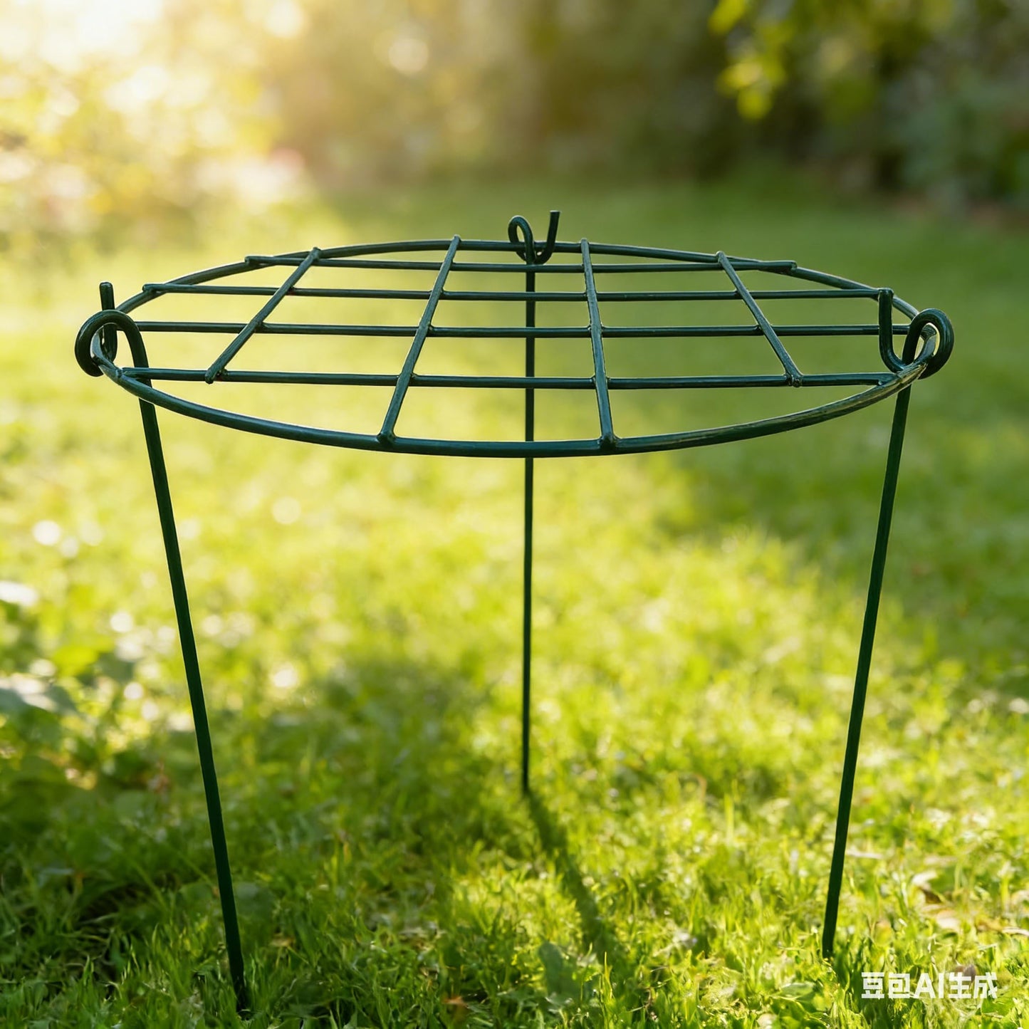 MTB Supply 10 Pack 16 x 24 inch Green Peony Cages Grow Through Plant Support Stakes Flower Support Hoops Heavy Plants Brace Rings