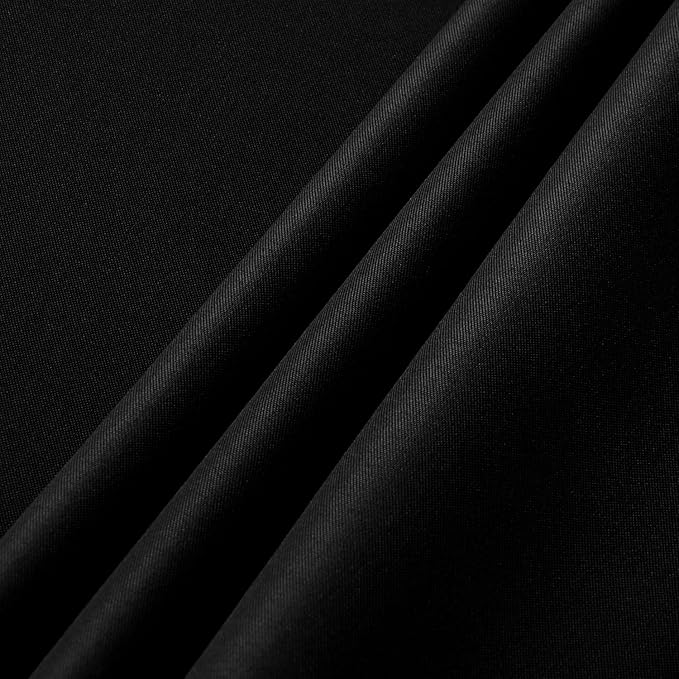 sancua 2 Pack Round Tablecloth 70 Inch Black, Stain and Wrinkle Resistant Table Cloth - Washable Polyester Table Cover for Dining Tables, Buffet Parties and Camping