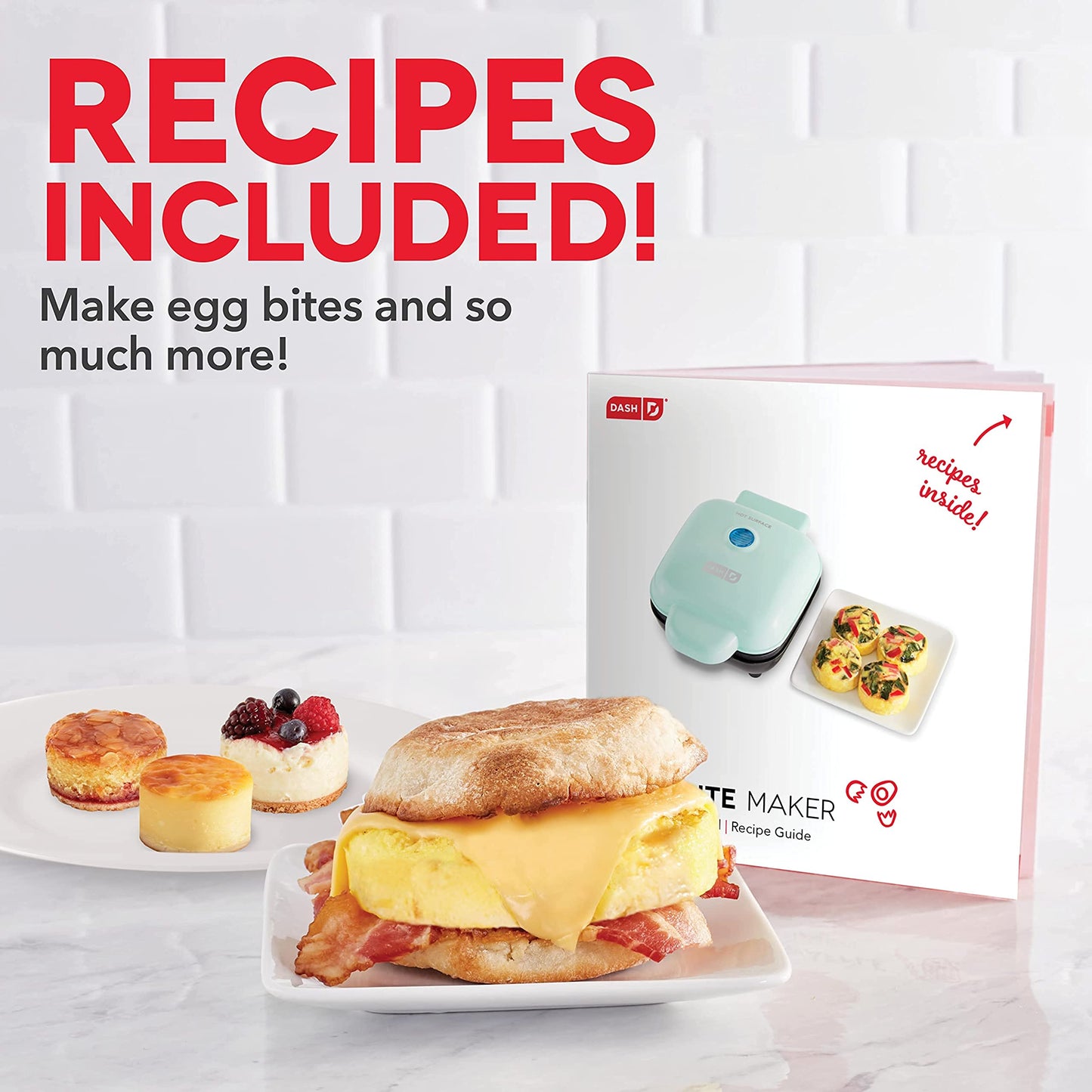 Dash Deluxe Egg Bite Maker - Electric Egg Bite Maker for Healthy Protein Snacks - Quick Cleanup, Space-Saving Design & Non-Slip Feet - 4 Servings, Black