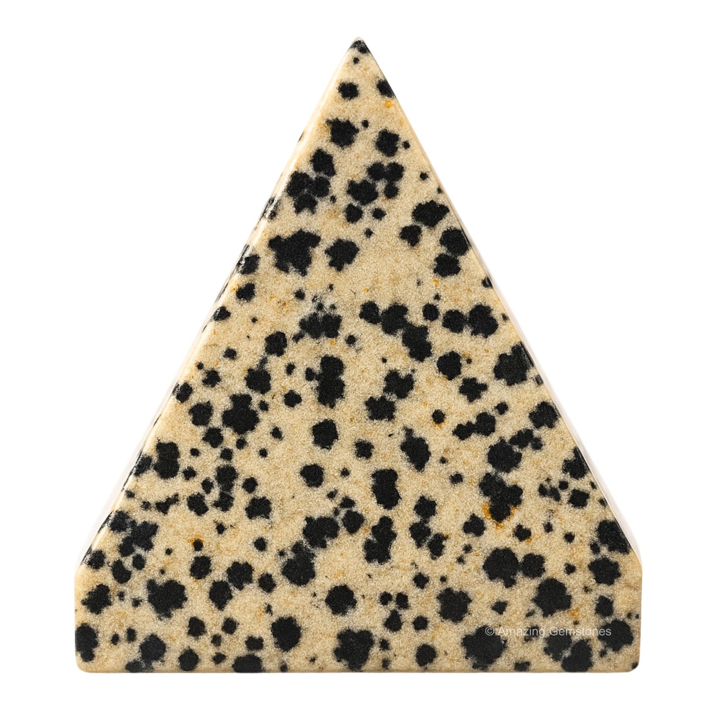 Amazing Gemstone Dalmatian Jasper Pyramid Crystal Healing Stones - 1.5" Great Pyramid Figurine of Natural Stone Pyramid for Meditation, Reiki, Chakra Balancing and Crystal Pyramids Grid