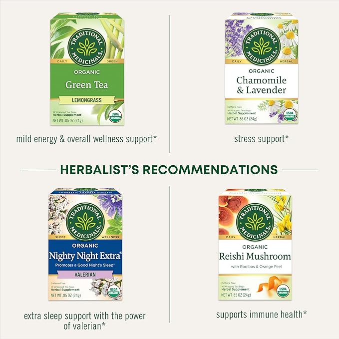 Traditional Medicinals Tea, Organic Cup of Calm, Calming & Relaxing with Chamomile Mint, 96 Tea Bags (6 Pack)