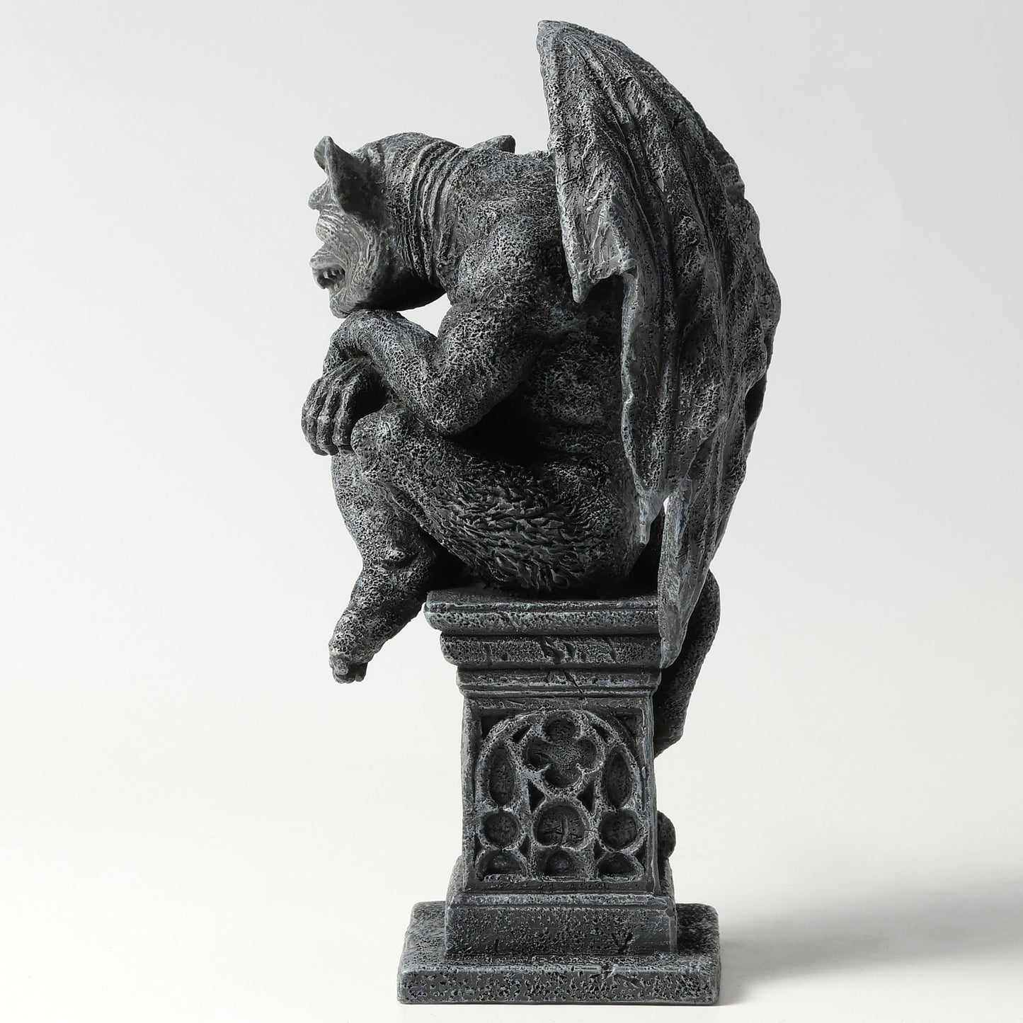 Veronese Design 7 1/8 Inch Beast Gargoyle on Pedestal Sitting Leg Crossed Polyresin Collectible Statue Figurine Gothic Fantasy Decor for Home or Gift