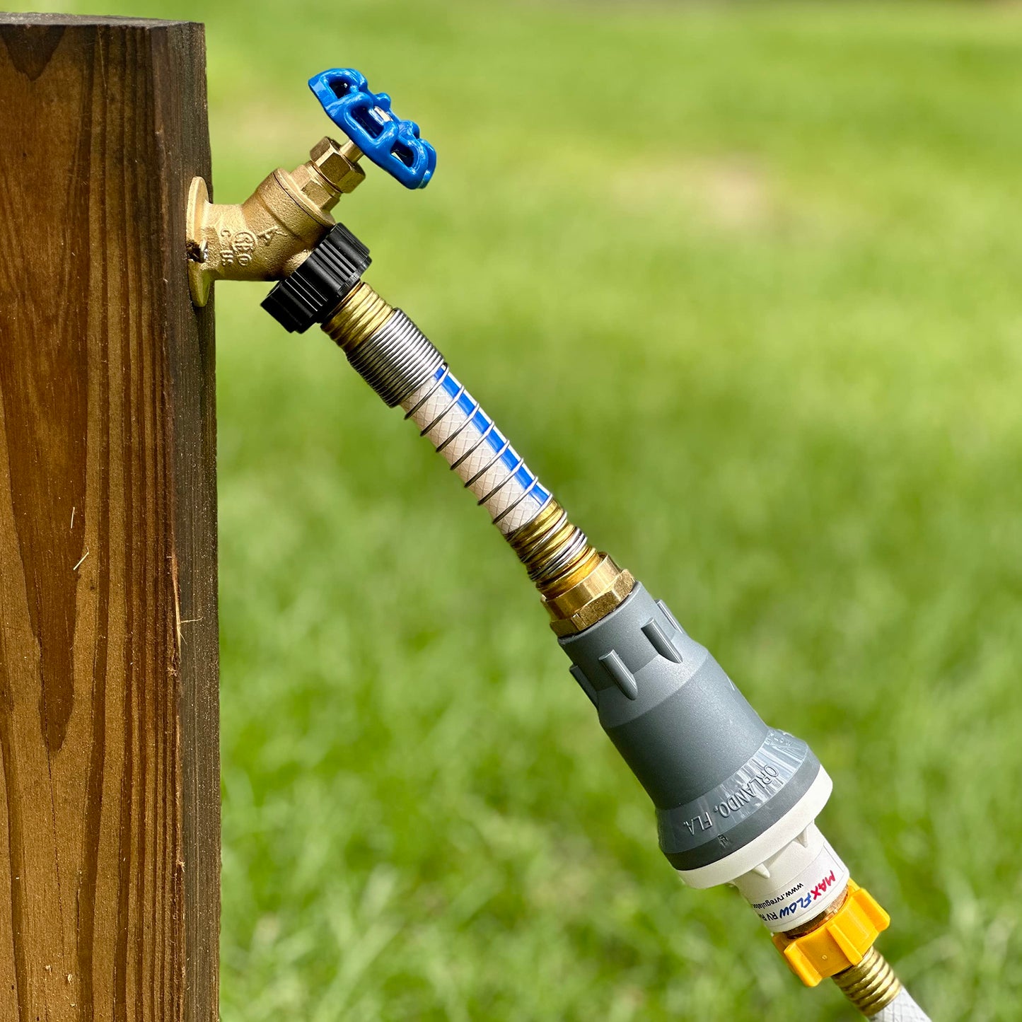 MAX FLOW RV WATER PRESSURE REGULATOR - Safe Pressure Without Restricting Flow! (Made in USA)