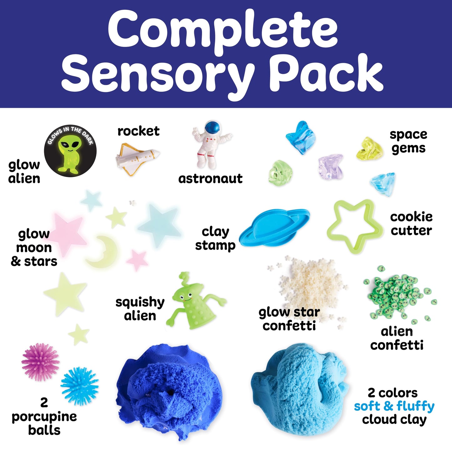 Creativity for Kids Sensory Pack: Outer Space - Toddler Activities and Space Toys, Gifts for Kids, Sensory Toys for Toddlers (Ages 3+)
