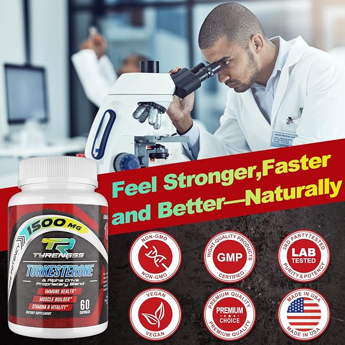 Testosterone Supplement for Men - Testosterone Booster for Men, 4X Strength Male Enhancing Supplement with Zinc, Ashwagandha, Maca Root for Workout, Muscle Builder, Performance - 60 Capsules