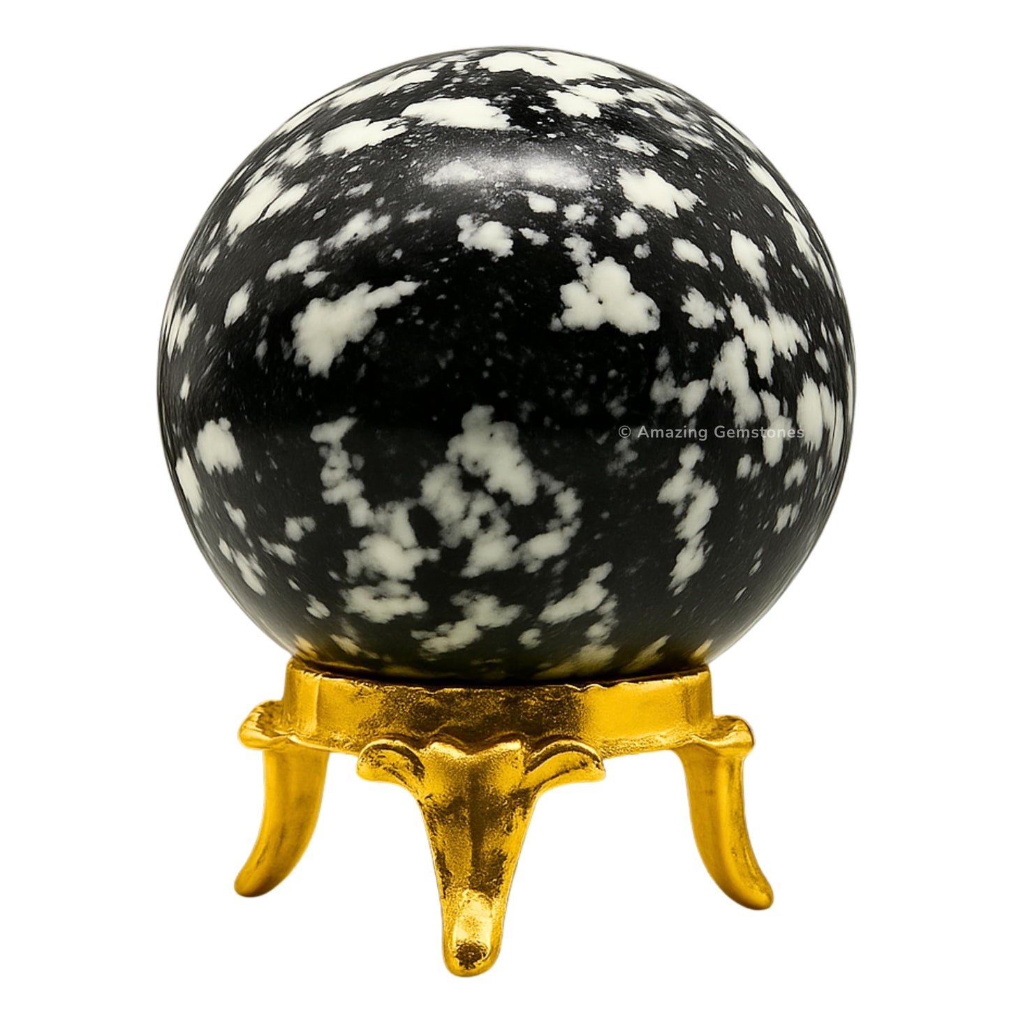Amazing Gemstone Black and White Tourmaline Crystal Ball with Stand - 2" Inches Crystal Sphere Meditation Balls for Witchcraft and Decorative Balls