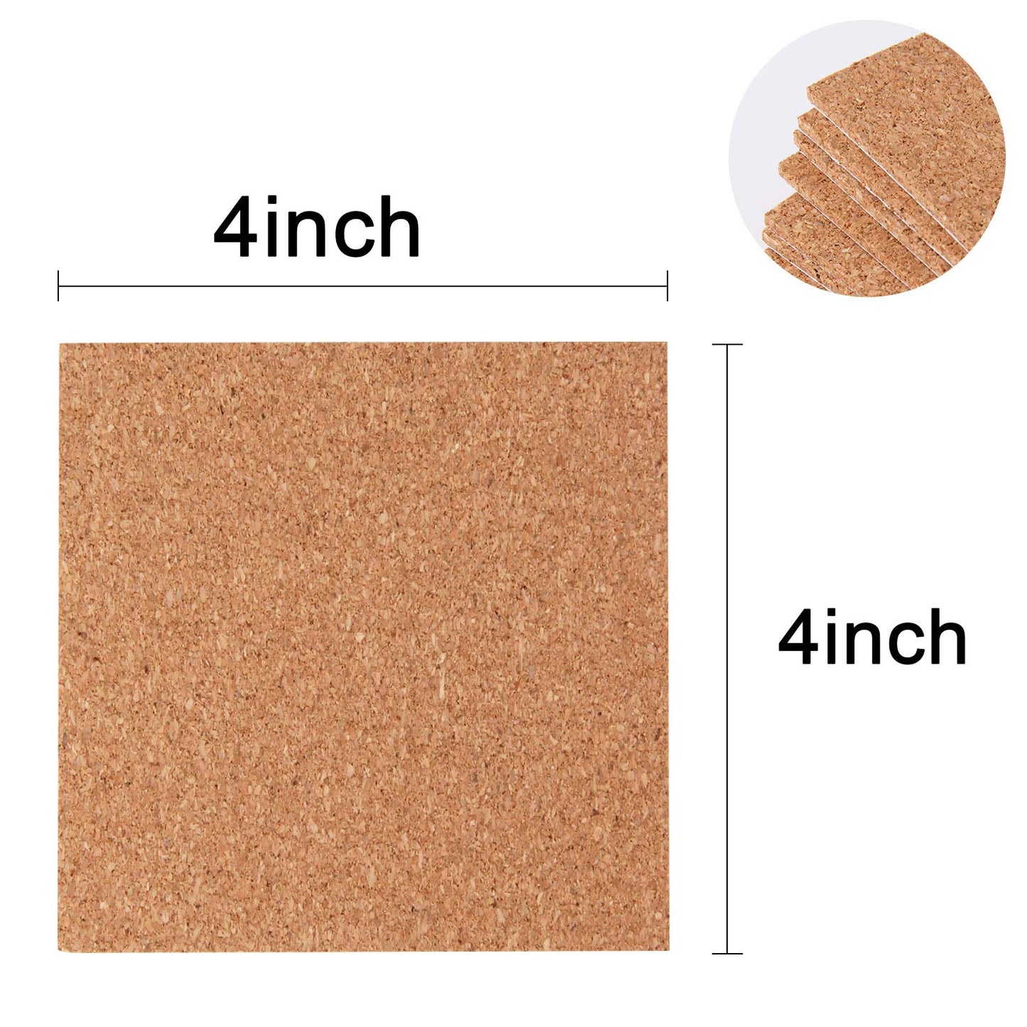 Arroyner 110 Pack Self Adhesive Cork Squares and Round DIY Adhesive Cork Board for Coasters and DIY Crafts