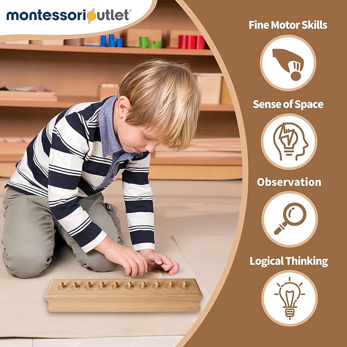 MONTESSORI OUTLET Cylinder Block (Part 4) for Children Aged 3-6 Montessori Education at School and Home