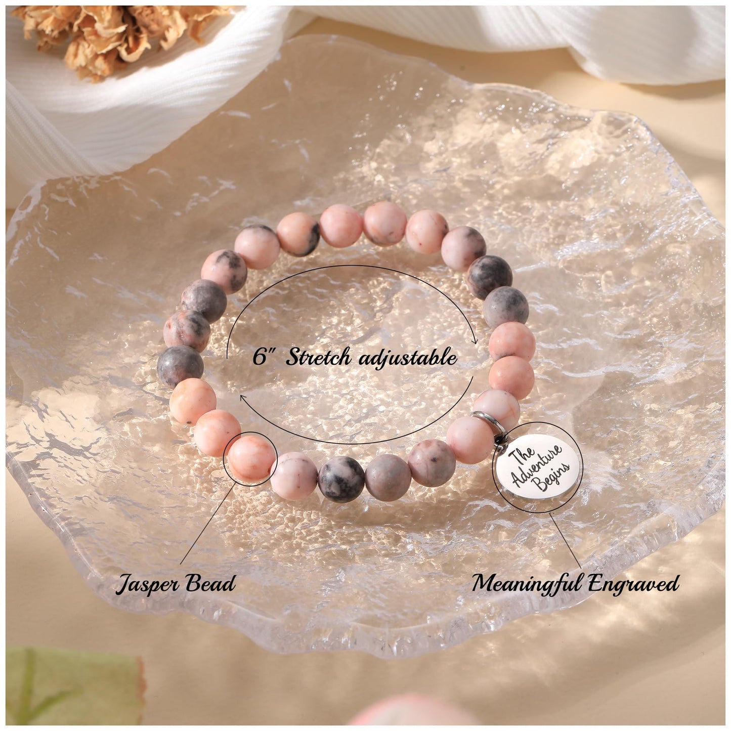 Sistble 2026 Graduation Gifts, Graduation Bracelets Class of 2026 Daughter Gifts Bead Bracelet College 5th 8th Grade High School Inspirational Gifts for Women Jewelry