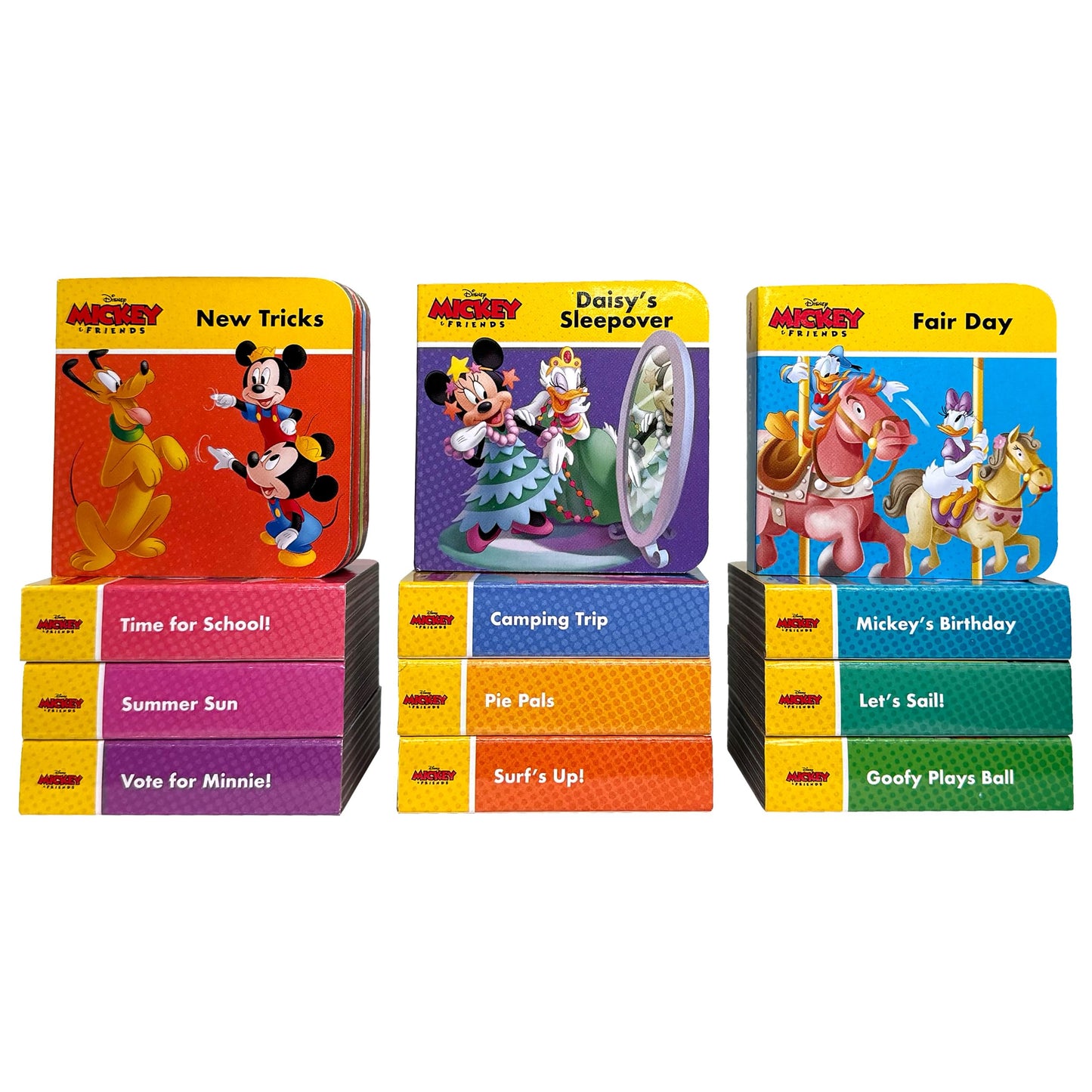 Mickey Mouse & Friends Mickey, Minnie and More! - My First Library Board Book Block 12-Book Set - PI Kids