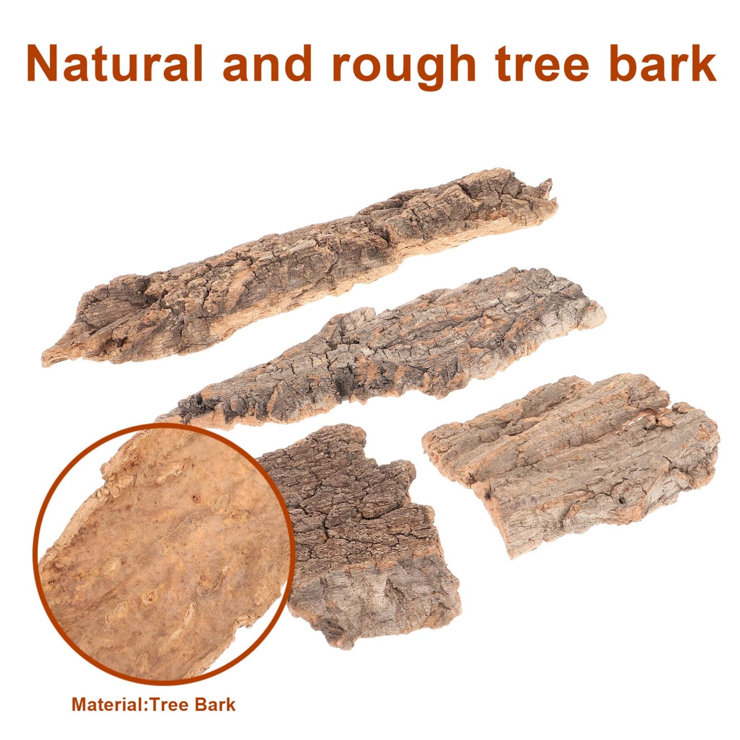 balacoo Reptile Bark Climbing Tree Decor 9.05In Natural Cork Wood Terrarium Accessories Reptile Hideout for Snakes Lizards Tortoise Habitat