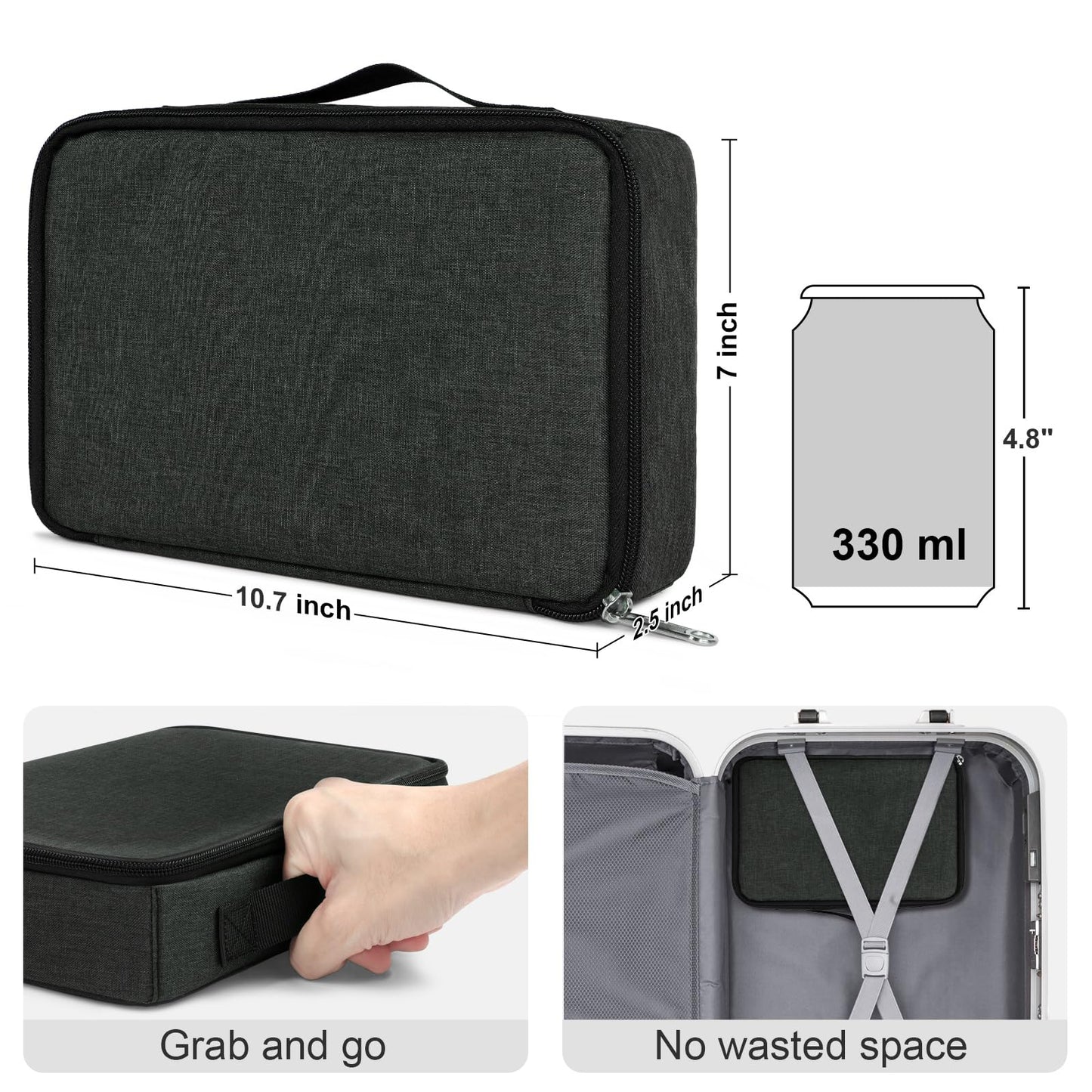Bukere Travel Sunglasses Organizer Case, Adjustable Slot For Multiple Pairs, Portable Eyeglasses Storage Box for Men Women
