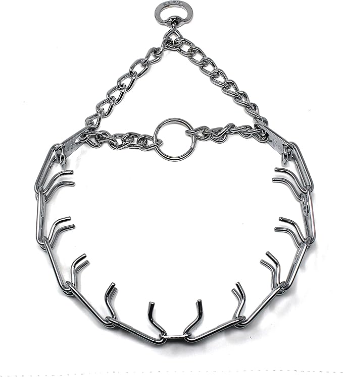 Herm Sprenger Prong Dog Training Collar - 16" Long with 2.25mm Gauge (for Dogs up to 40lbs) - Fits 13" Neck, Extendable to 19" Neck with Additional Prong Links - Chrome Plated Steel, Made in Germany
