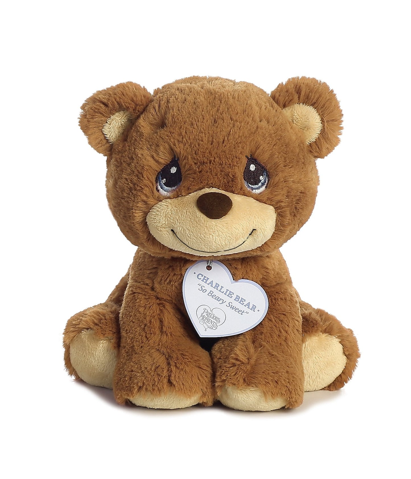 Aurora® Inspirational Precious Moments™ Charlie Bear Stuffed Animal - Cherished Memories - Enduring Comfort - Brown 8.5 Inches