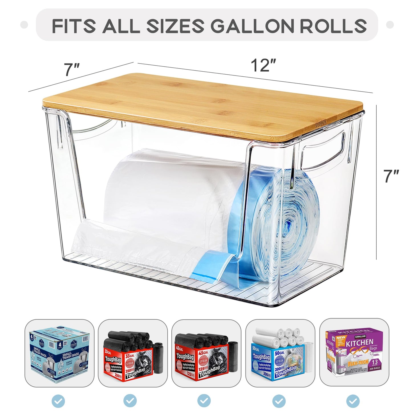 Pantry Organizers Storage, 2 Pack Large Clear Storage Bins for Onion, Potato, Garlic, Canned Food, Organizer Bins for Under Sink, Kitchen, Countertop, Bathroom